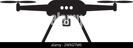 Logo-Design der Drohne-Ikone mit Vektor-Illustration Stock Vektor
