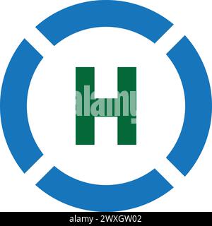Helipad Symbol Vektor Illustration Symbol Design Stock Vektor