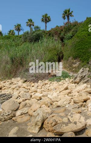 AiHelis Beach, Kefalonia, Griechenland Stockfoto