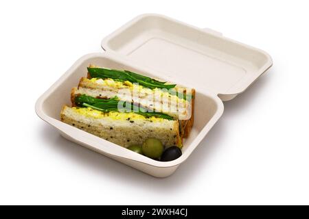 Hausgemachtes Krönungs-Hühnchen-Sandwich zum Mitnehmen, britische Küche Stockfoto