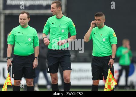 Wijdewormer, Niederlande. 31. März 2024. WIJDEWORMER, NIEDERLANDE - MÄRZ 31: Während des niederländischen Azerion Women's Eredivisie Matches zwischen AZ Alkmaar und PSV am AFAS Trainingskomplex am 31. März 2024 in Wijdewormer, Niederlande. (Foto von Gerard Spaans/Orange Pictures) Credit: Orange Pics BV/Alamy Live News Stockfoto