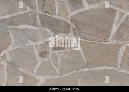 Steinmuster Solid Textur Oberfläche Boden Wand Hintergrundmuster Felsen Grobmosaik. Stockfoto