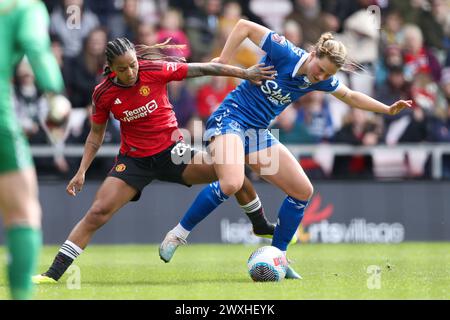 Leigh, Großbritannien. 31. März 2024. Geyse beim Spiel der Barclays Women’s Super League zwischen Manchester United und Everton im Leigh Sports Village Credit: Ryan Asman/auf ihrer Seite Stockfoto