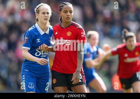 Leigh, Großbritannien. 31. März 2024. Geyse beim Spiel der Barclays Women’s Super League zwischen Manchester United und Everton im Leigh Sports Village Credit: Ryan Asman/auf ihrer Seite Stockfoto