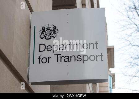 London, Großbritannien. März 2024. Das Verkehrsministerium in London. Kredit: Maureen McLean/Alamy Stockfoto