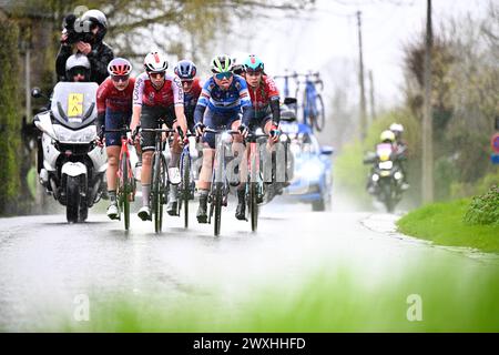 Oudenaarde, Belgien. 31. März 2024. Das 1-tägige Radrennen der „Ronde van Vlaanderen/Tour des Flandres/Tour of Flanders“, 163 km mit Start und Ziel in Oudenaarde, Sonntag, den 31. März 2024. BELGA FOTO JASPER JACOBS Credit: Belga News Agency/Alamy Live News Stockfoto