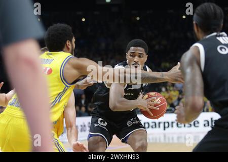 Berlin, Deutschland, 31, März 2024. William Christmas während des Spiels zwischen Alba Berlin und Hamburg Towers. Quelle: Fabideciria/Alamy Live News Stockfoto