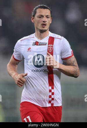 Turin, Italien. 30. März 2024. Milan Djuric von AC Monza während des Spiels der Serie A im Stadio Grande Torino, Turin. Der Bildnachweis sollte lauten: Jonathan Moscrop/Sportimage Credit: Sportimage Ltd/Alamy Live News Stockfoto