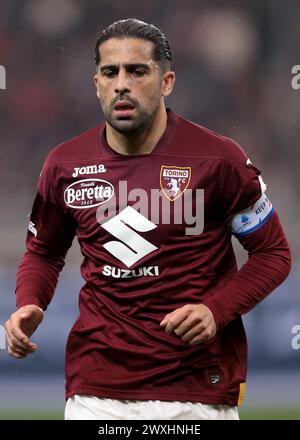 Turin, Italien. 30. März 2024. Ricardo Rodriguez vom FC Turin während des Spiels der Serie A im Stadio Grande Torino, Turin. Der Bildnachweis sollte lauten: Jonathan Moscrop/Sportimage Credit: Sportimage Ltd/Alamy Live News Stockfoto