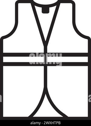 Bauarbeiter-Weste-Symbol, Vektor-Illustration-Logo-Design. Stock Vektor