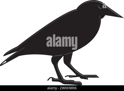 Allgemeine Starling-Symbol-Vektor-Illustration einfaches Design Stock Vektor