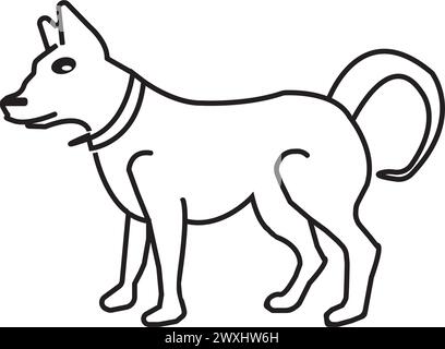 Hund Symbol Vektor Illustration einfaches Design Stock Vektor