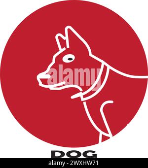 Hund Symbol Vektor Illustration einfaches Design Stock Vektor