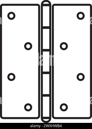 Designvorlage für Türscharniersymbol. Trendiger STYLE Stock Vektor