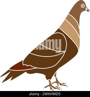 Logodesign mit Vektor-Illustration der Taube Stock Vektor