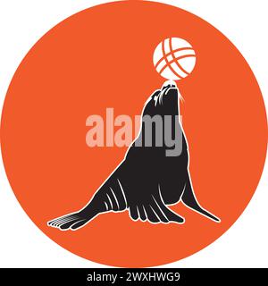 Sea ​​lion Icon Vektor Illustration einfaches Design Stock Vektor
