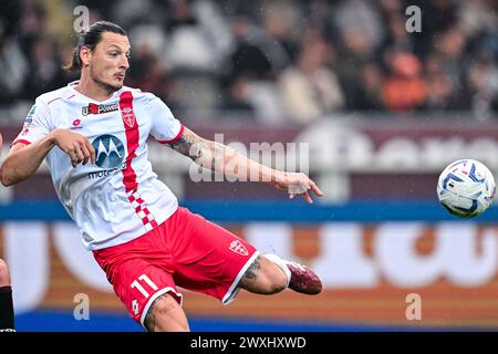 Turin, Italien. 30. März 2024. Milan Djuric (11 AC Monza) während des Serie A Spiels zwischen Turin und Monza im Olimpic Stadium Grande Torino in Turin, Italia Soccer (Cristiano Mazzi/SPP) Credit: SPP Sport Press Photo. /Alamy Live News Stockfoto