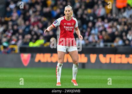 Stina Blackstenius von Arsenal Women beim Finale des FA Women's League Cup Arsenal Women vs Chelsea FC Women in Molineux, Wolverhampton, Großbritannien, 31. März 2024 (Foto: Cody Froggatt/News Images) Stockfoto