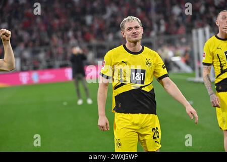 MÜNCHEN, Deutschland. , . 26 Julian RYERSON nach dem Fußball-Bundesliga-Spiel zwischen dem FC Bayern München und Borussia Dortmund, BVB, am 30 in der Allianz Arena in München. März 2024, Deutschland. DFL, Fussball, 0:2(Foto und Copyright @ Jerry ANDRE/ATP Images) (ANDRE Jerry/ATP/SPP) Credit: SPP Sport Press Photo. /Alamy Live News Stockfoto