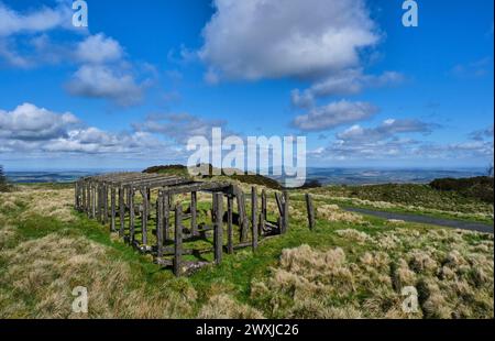 Industrieruinen in Abdon Burf, Brown Clee Hill, in der Nähe von Cleobury North, Burwarton, Shropshire Stockfoto