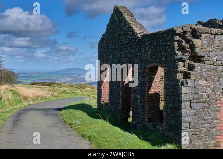 Industrieruinen in Abdon Burf, Brown Clee Hill, in der Nähe von Cleobury North, Burwarton, Shropshire Stockfoto