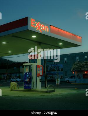 Exxon-Tankstelle in Marion, Virginia Stockfoto