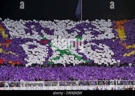 Florenz, Italien. 30. März 2024. ACF Fiorentina Fans beim ACF Fiorentina vs AC Milan, italienischer Fußball Serie A Spiel in Florenz, Italien, März 30 2024 Credit: Independent Photo Agency/Alamy Live News Stockfoto