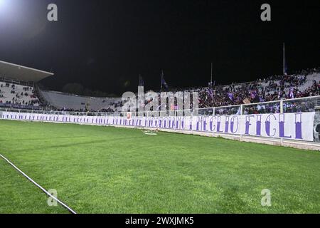 Florenz, Italien. 30. März 2024. ACF Fiorentina Fans beim ACF Fiorentina vs AC Milan, italienischer Fußball Serie A Spiel in Florenz, Italien, März 30 2024 Credit: Independent Photo Agency/Alamy Live News Stockfoto