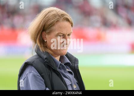 München, Deutschland. 31. März 2024. München, 31. März 2024: Melanie Behringer vor dem DFB-Pokal-Halbfinalspiel zwischen dem FC Bayern München und Eintracht Frankfurt am FC Bayern Campus. (Sven Beyrich/SPP) Credit: SPP Sport Press Photo. /Alamy Live News Stockfoto