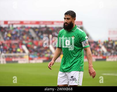 Sabadell, Barcelona, Spanien. 31. März 2024. Barcelona Spanien 31.03.2024 Nabil Fekir (Real Betis) Gesten während der La Liga EA Sports zwischen Girona FC und Real Betis in Montilivi am 31. März 2024 in Girona. (Kreditbild: © Xavi Urgeles/ZUMA Press Wire) NUR REDAKTIONELLE VERWENDUNG! Nicht für kommerzielle ZWECKE! Stockfoto