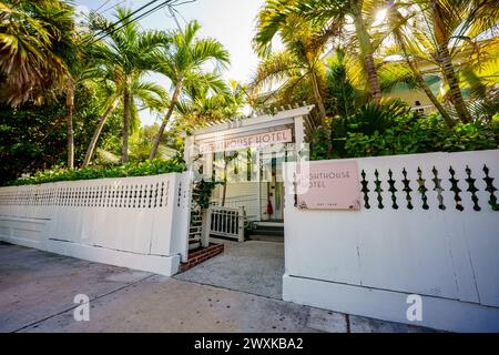 Key West, FL, USA - 27. März 2024: Lighthouse Hotel Key West Florida 2024 Stockfoto