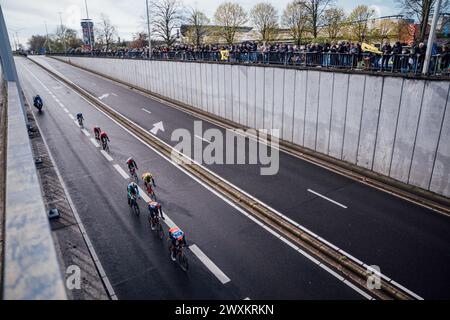 Oudenaarde, Belgien. 31. März 2024. Foto: Zac Williams/SWpix.com - 31/03/2024 - Radfahren - 2024 Ronde Van Vlaanderen - die Abtrünnigkeit. Quelle: SWpix/Alamy Live News Stockfoto