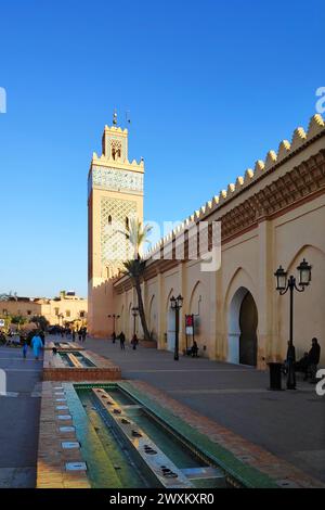 Marrakesch, Marokko – 17. Januar 2019: Die Kasbah-Moschee (auch: Mansouria-Moschee oder Moschee von Moulay al-Yazid) von Marrakesch ist ein Original der Freitagsmoschee Stockfoto