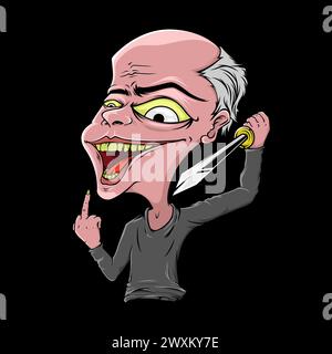 Illustrationen für das Hemddesign. Vektor der Handzeichnung. Passend für Poster, Hemddesign, Bekleidung, Zombie-Element. Vektor eps 10. Stock Vektor