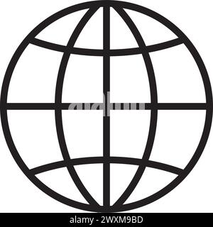 Abbildung des Globe-Logos im Vektordesign Stock Vektor