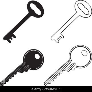 Schlüsselsymbol Vektor Illustration Symbol Design Stock Vektor