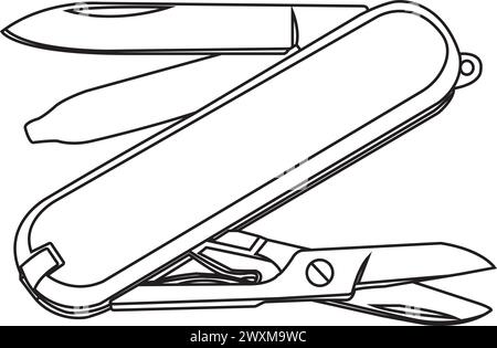 Penknife Symbol Vektordarstellung Symboldesign Stock Vektor