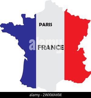 frankreich Karte Symbol Vektor Illustration Symbol Design Stock Vektor