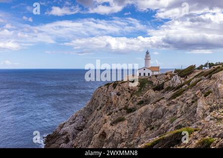 Far de Capdepera, Leuchtturm von Capdepera, auf Mallorca, Balearen, Spanien Stockfoto