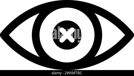 Augenproblem. Blind-Symbolsatz Stock Vektor