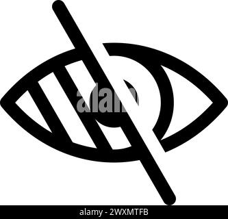 Augenproblem. Blind-Symbolsatz Stock Vektor