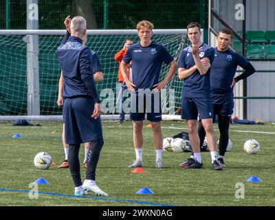 Motherwell Scotland, Großbritannien. 5. September 2020: Schottischer halbprofessioneller Fußballverein Caledonian Braves, Training im Alliance Park. Stockfoto