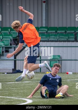 Motherwell Scotland, Großbritannien. 5. September 2020: Schottischer halbprofessioneller Fußballverein Caledonian Braves, Training im Alliance Park. Stockfoto