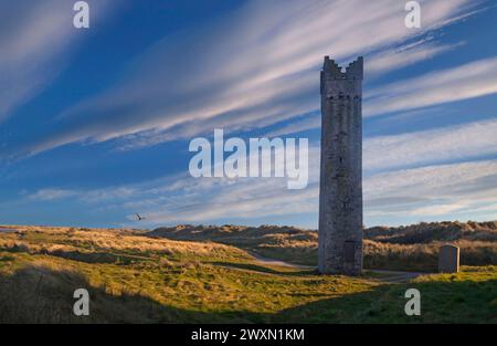 Der Maiden's Tower an der Mündung des Flusses Boyne in der Nähe des Hafens Drogheda an der Grenze zwischen Meath und Louth, Irland Stockfoto