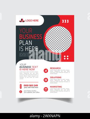 Creative Tidy Business Flyer und Designvorlage für luxuriöse Business Faltblätter Stock Vektor