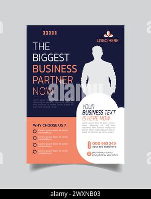 Moderne Business Flyer und aufgeräumte Corporate Business Faltblatt-Vorlage Stock Vektor