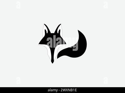 Erstaunliches Design mit minimalem Symbol für Kreuzfuchs Stock Vektor