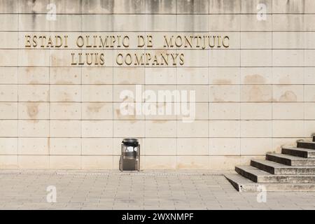Barcelona, Spanien - 18. Juli 2013: Montjuic und olympiastadion in Barcelona, Spanien Stockfoto