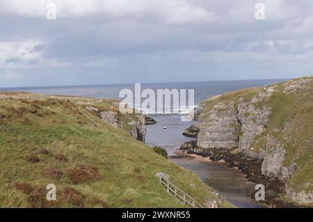 Die Schlucht (Geodha Smoo) führt zur Smoo Cave, Durness in Sutherland, Highland Schottland, Großbritannien Stockfoto