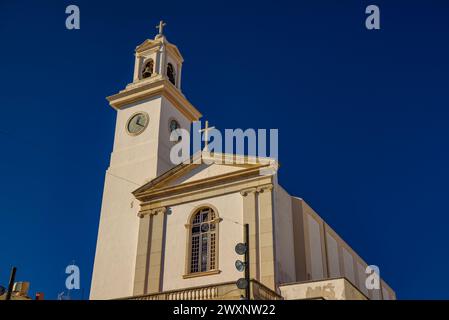 Dreifaltigkeitskirche La Ràpita (ehemals Sant Carles de la Ràpita) (Tarragona, Katalonien, Spanien) ESP: Iglesia de la Santísima Trinidad Stockfoto